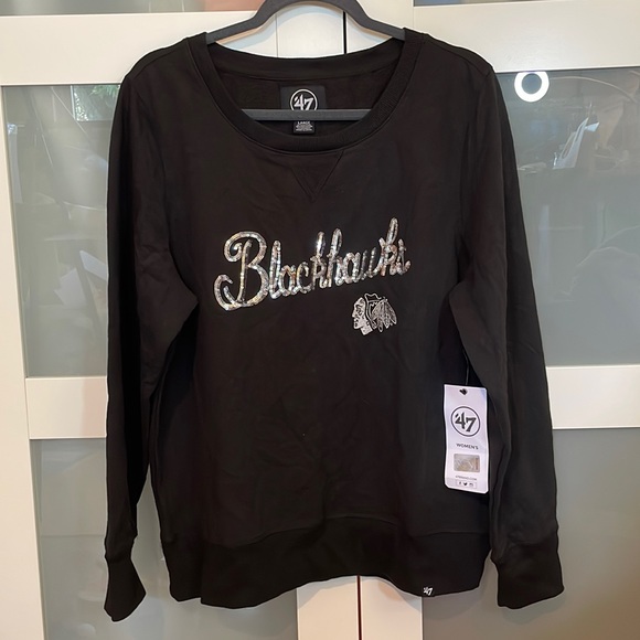 Blackhawks sequin sweatshirt ‘47 brand - Picture 1 of 6